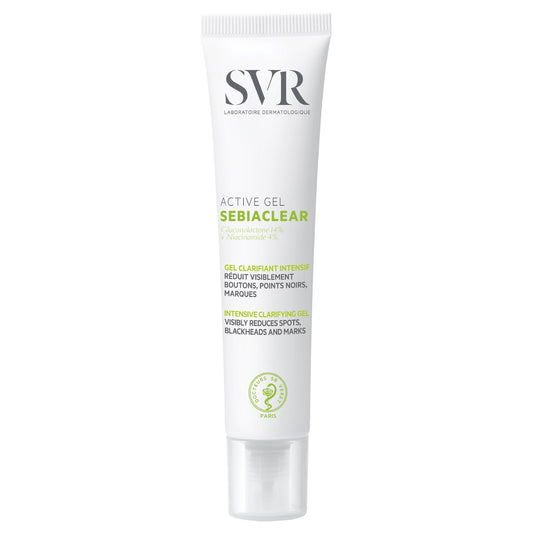 SVR Sebiaclear Active Face Gel Cream With Niacinamide, For Oily To Combination Skin. Facial Moisturizer To Reduce The Appearance Of Blemishes, Blackheads And Redness, Oil Free Skincare, 1.3 Fl.oz.