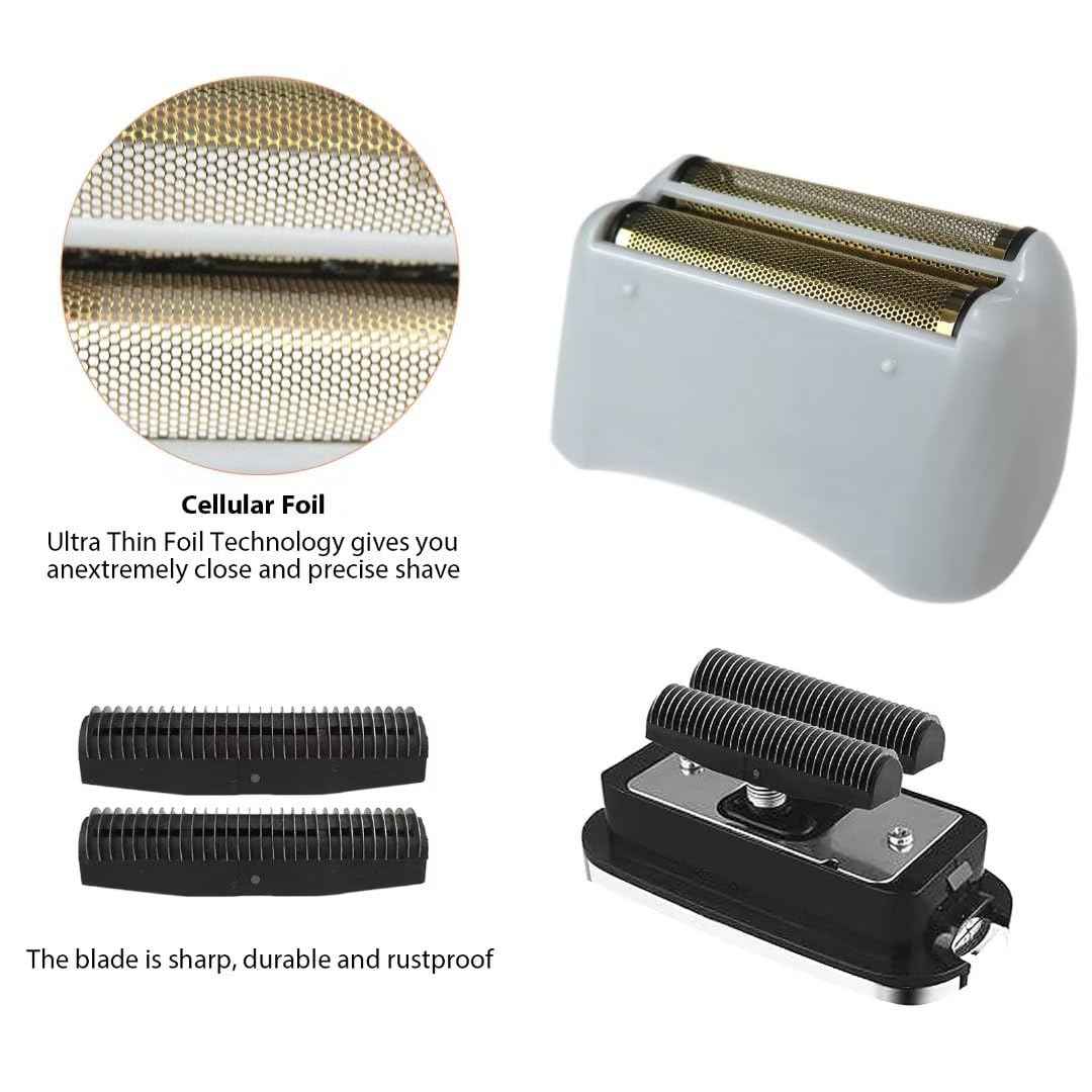 2x Golden Pro Shaver Replacement Foil and Cutters Compatible with Andis 17150(TS-1)/17155/17200 Shaver ProFoil