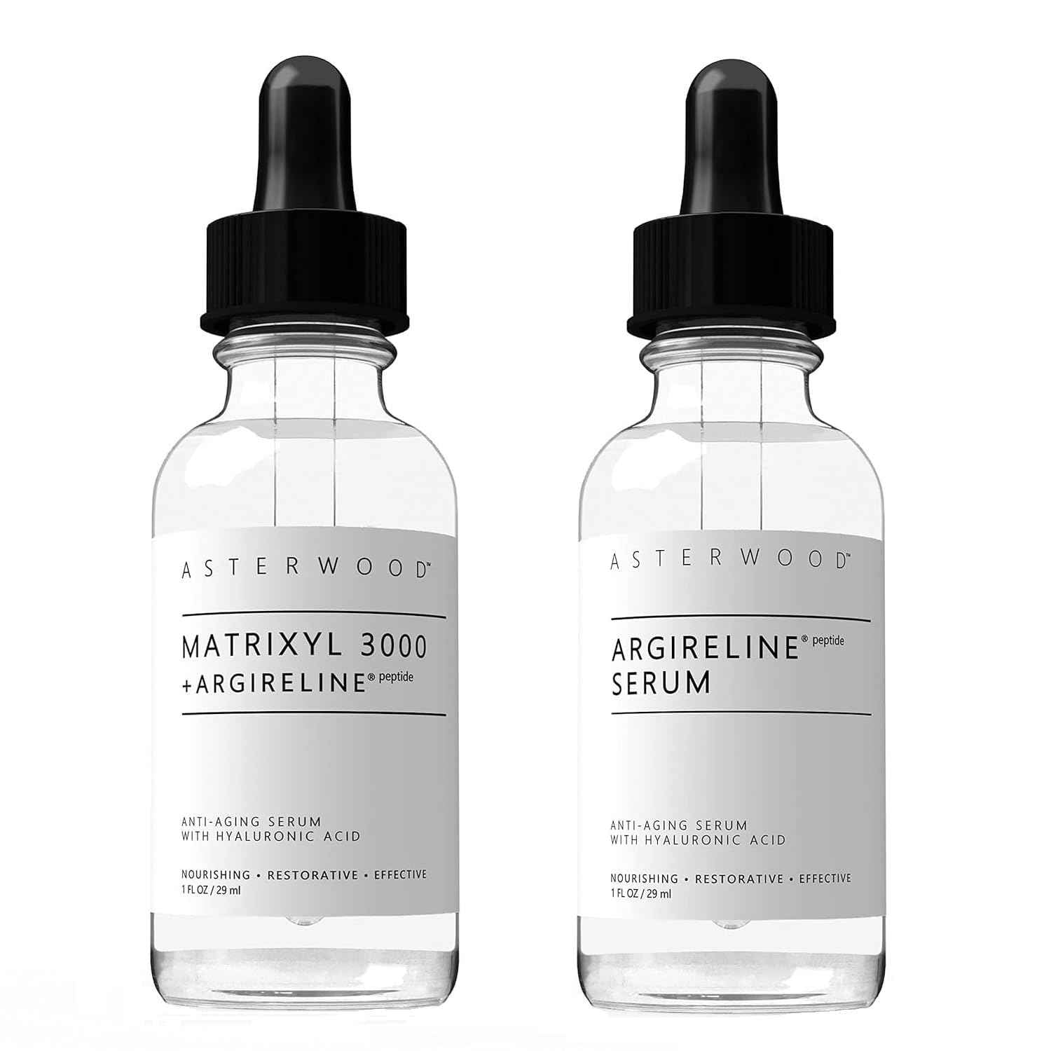 Asterwood Matrixyl 3000 & Argireline Serum 1 oz + Argireline Peptide Serum 1 oz