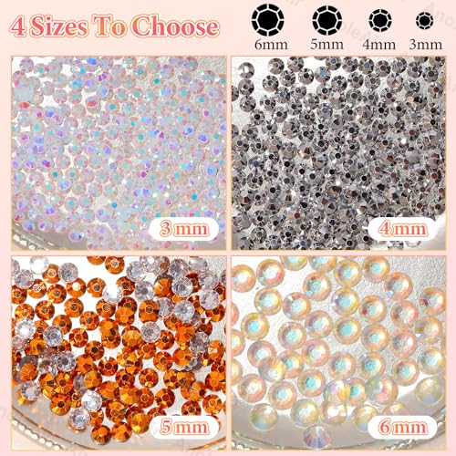 22000 Pcs Bedazzling Rhinestones Kit - Black, White, Silver Gems