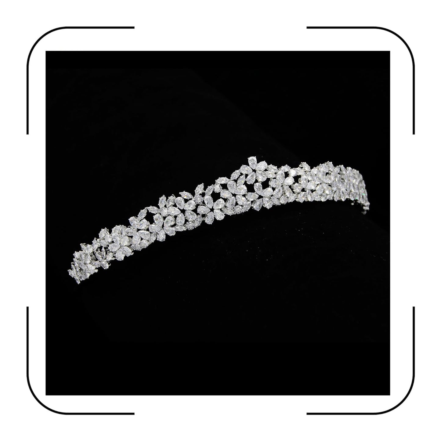 Sparkly Small Zircon Wedding Crowns and Tiaras for Women Cubic Zirconia Quinceanera Crown Sweet 16 Tiara Little Silver Gold Headband Crystal Headpieces Coronas Para 15 Anos Quinceaneras 2023 (Silver
