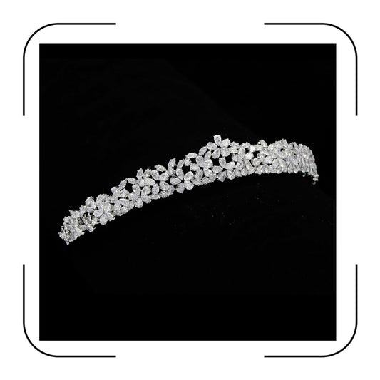 Sparkly Small Zircon Wedding Crowns and Tiaras for Women Cubic Zirconia Quinceanera Crown Sweet 16 Tiara Little Silver Gold Headband Crystal Headpieces Coronas Para 15 Anos Quinceaneras 2023 (Silver