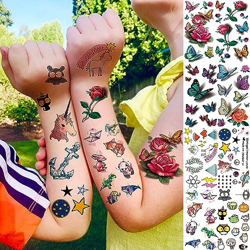 66 Sheets 430+ PCS Temporary Tattoos Stickers - Waterproof