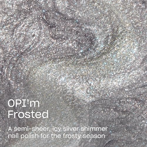 OPI Frosted Semi-Sheer Silver Holographic Nail Polish - Winter Shimmer