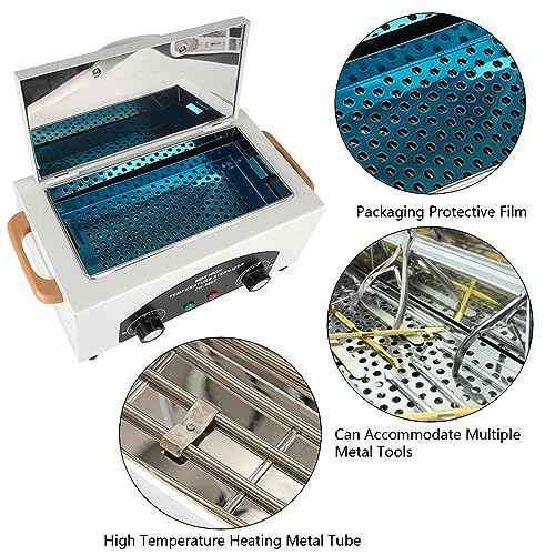 1.5L Autoclave Sterilizers,High Temperature Nail Tool Sterilizer Metal Tool Cleaning Box,Sanitizing Box for Nail Tools with Timer Dry Heat Sterilizer Cabinet Equipment