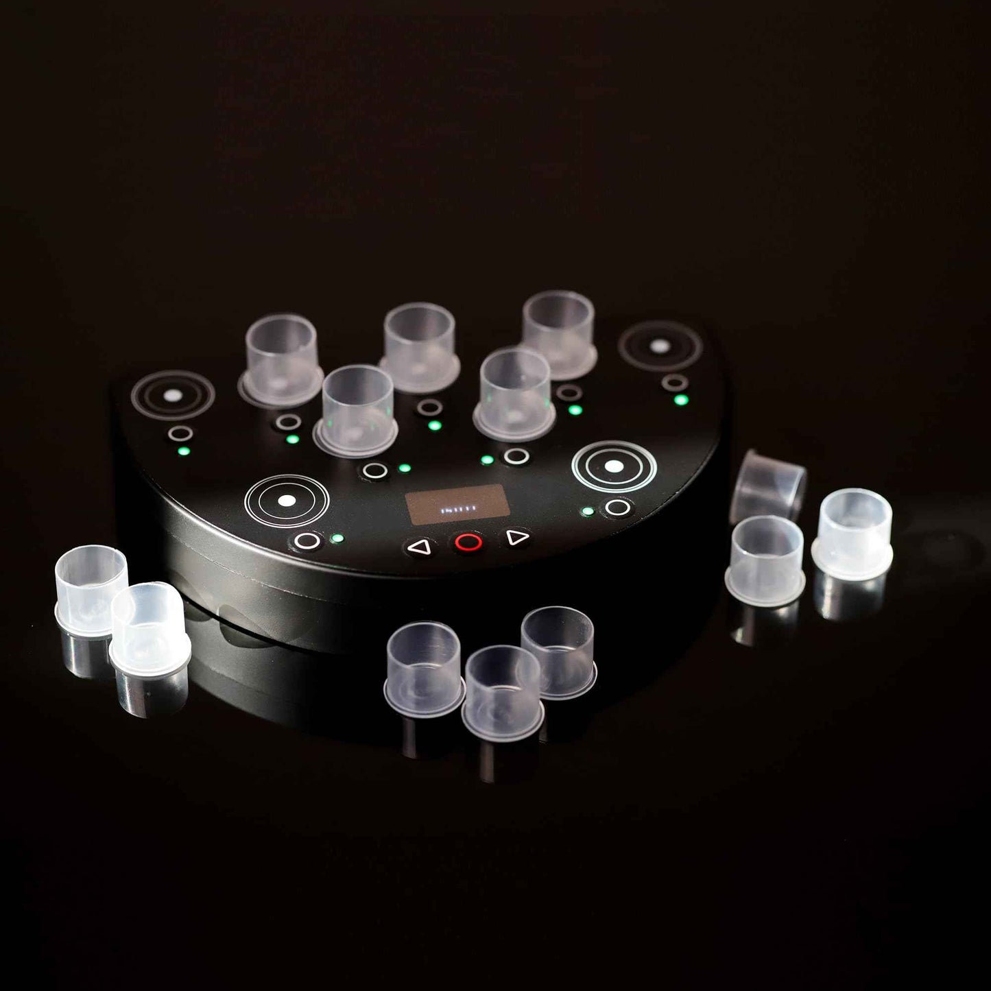 Ink Mixer Electric Ink Mixer Tattoo 5-Speed Adjustable Power Mixing Comes with 100 Mixing Sticks Nine Simultaneous Mixing Operations are Possible Color Makeup Ink Pigment Electric Agitator Machine