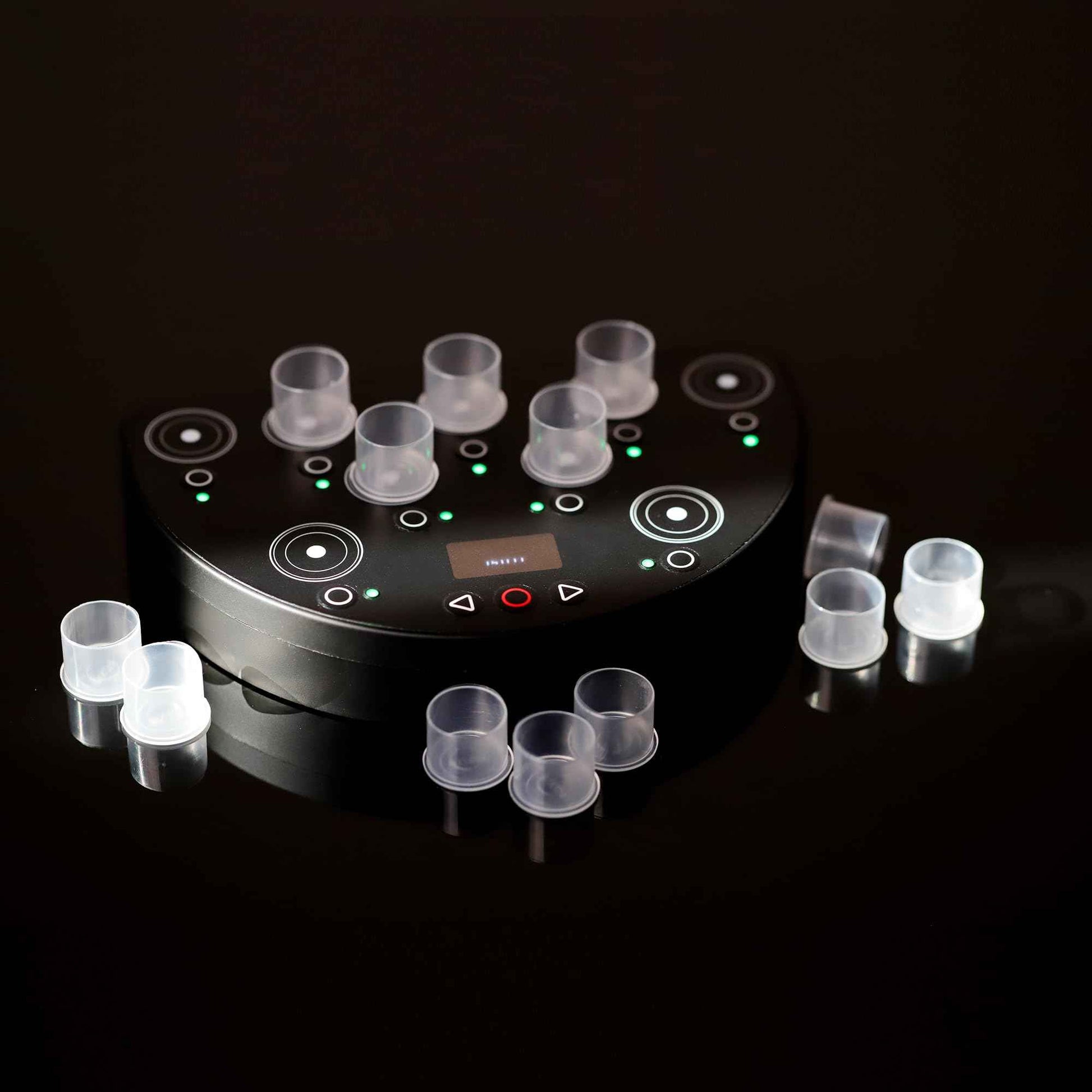 Ink Mixer Electric Ink Mixer Tattoo 5-Speed Adjustable Power Mixing Comes with 100 Mixing Sticks Nine Simultaneous Mixing Operations are Possible Color Makeup Ink Pigment Electric Agitator Machine