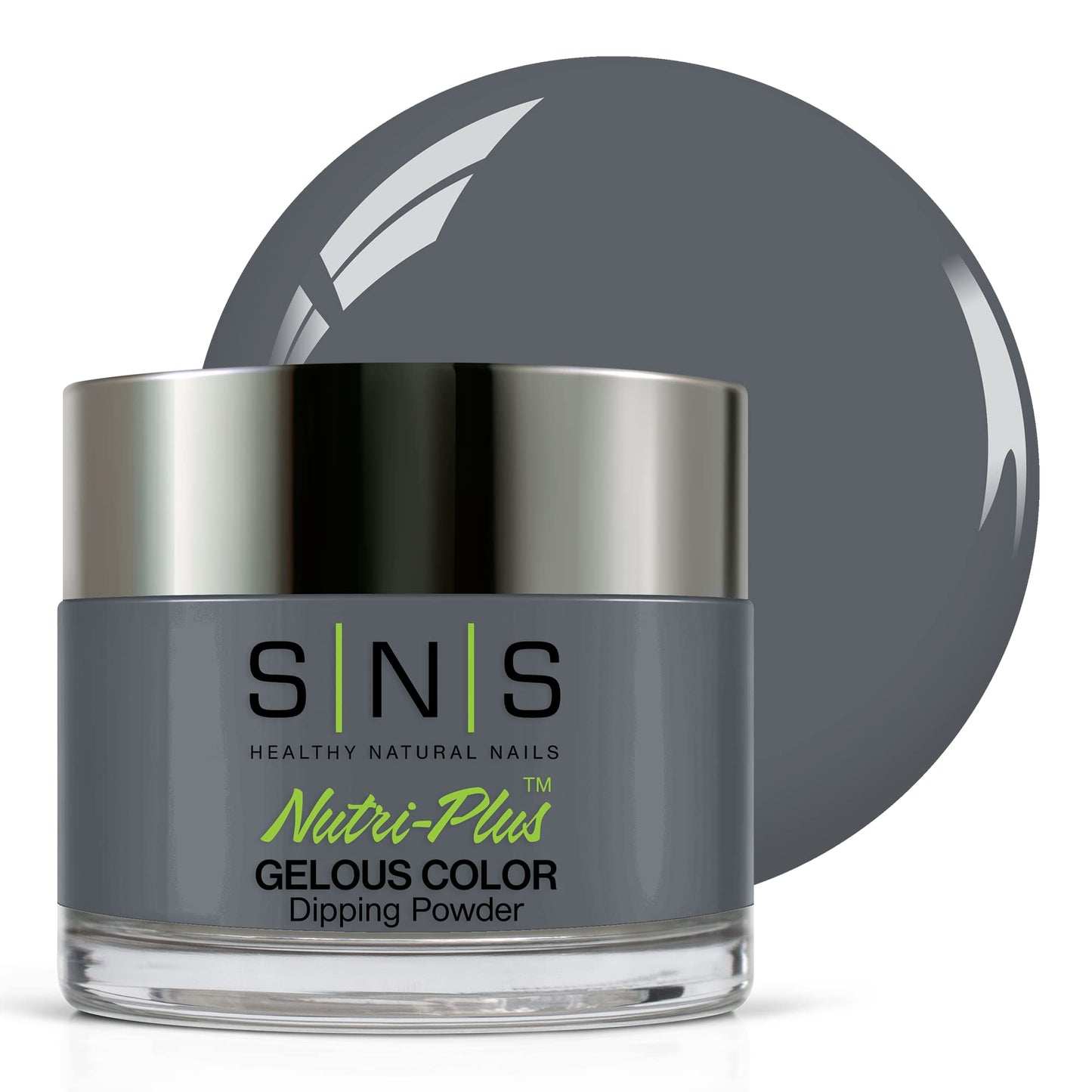 SNS Nail Dip Powder, Gelous Color Dipping Powder - Marriage Material (Gray), EE09 - Long-Lasting Acrylic Nail Color & Polish Lasts 14 Days - Low-Odor & No UV Lamp - 1 Oz