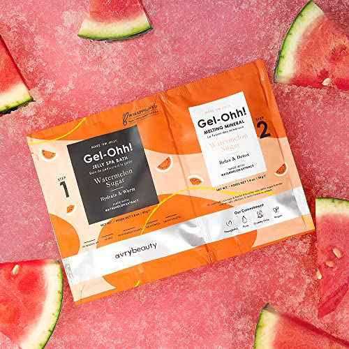 AVRYBEAUTY Gel-Ohh Pedicure- Watermelon Sugar, Watermelon Scented, Jelly Pedicure, Melting Minerals, Salon Services, Pedicure, Salon Pedi, Relaxtion, Heat Therapy, Foot Care