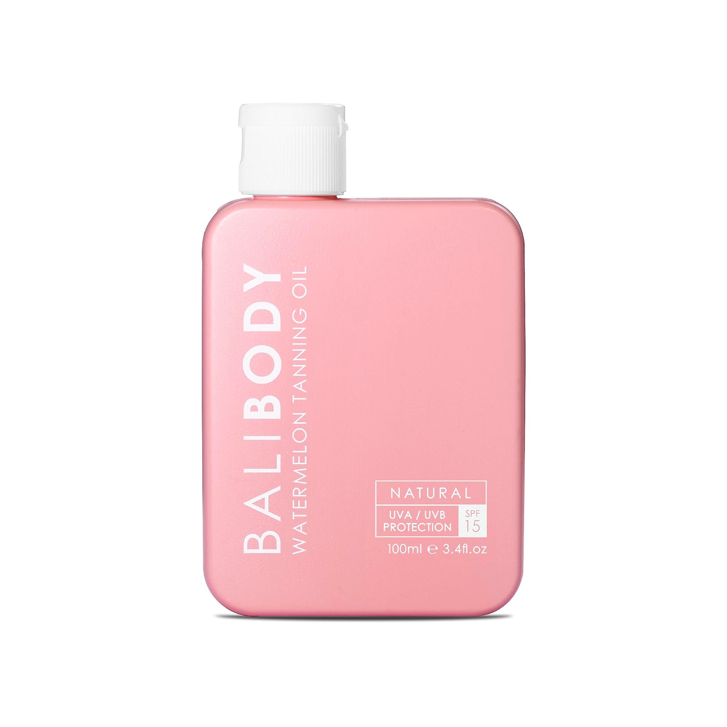 Bali Body Watermelon Tanning Oil SPF 15 | Melanin Stimulator for Sun Protection | Infused with Natural Oil | Fruity Scent Summer Essential for Golden Deep Glow | Vegan, Cruelty Free (100ml/3.4 fl oz)