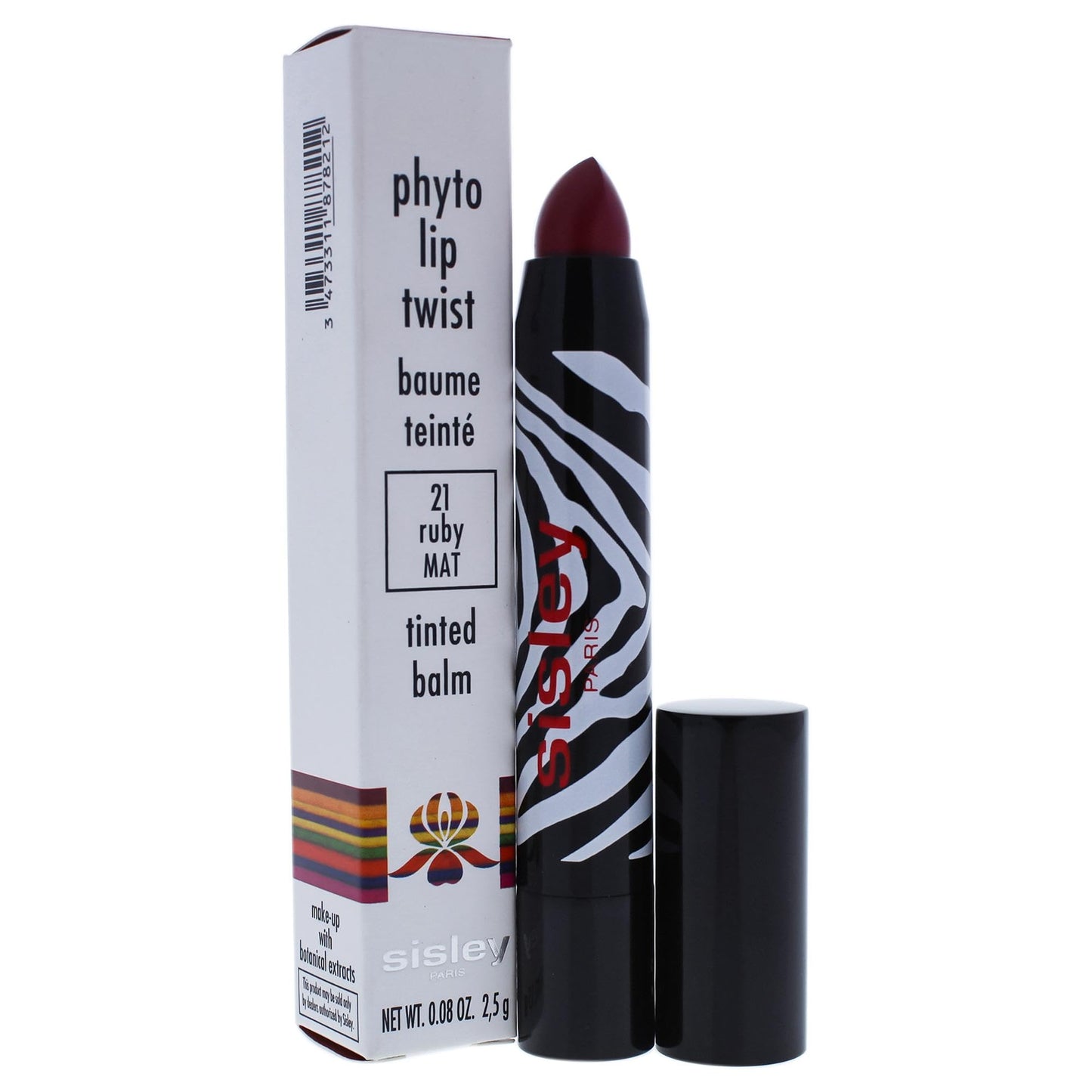 Sisley Phyto Lip Twist, 21 Ruby Mat, 0.08 Ounce