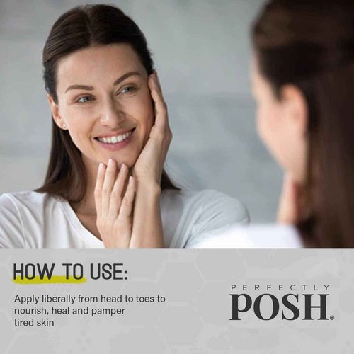 Perfectly Posh - Honey Honey Soothing Body Cream - Dry Skin Lotion with Dragon Fruit, Lime Fragrance - Premium Moisturizer - 162ml