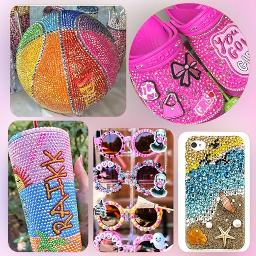 28 Colors 3mm Resin Rhinestones Bedazzling Kit with B7000 Glue