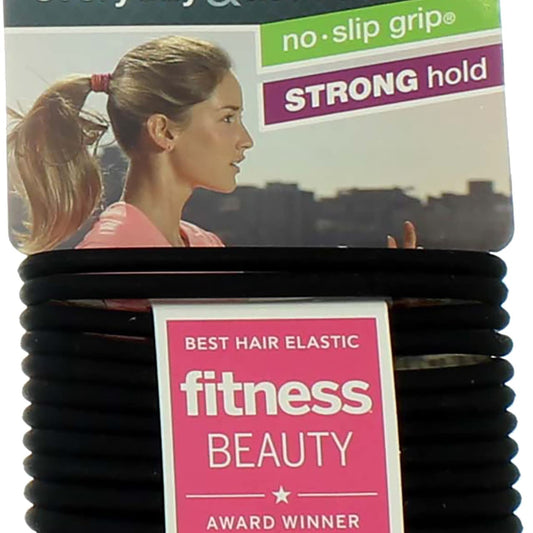 Scunci No-Slip Grip The Evolution Hair Ties, Black 14 ea (Pack of 2)