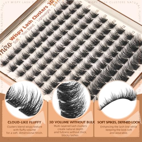 Kiromiro Wispy Lash Clusters 8-14mm Fluffy Extensions