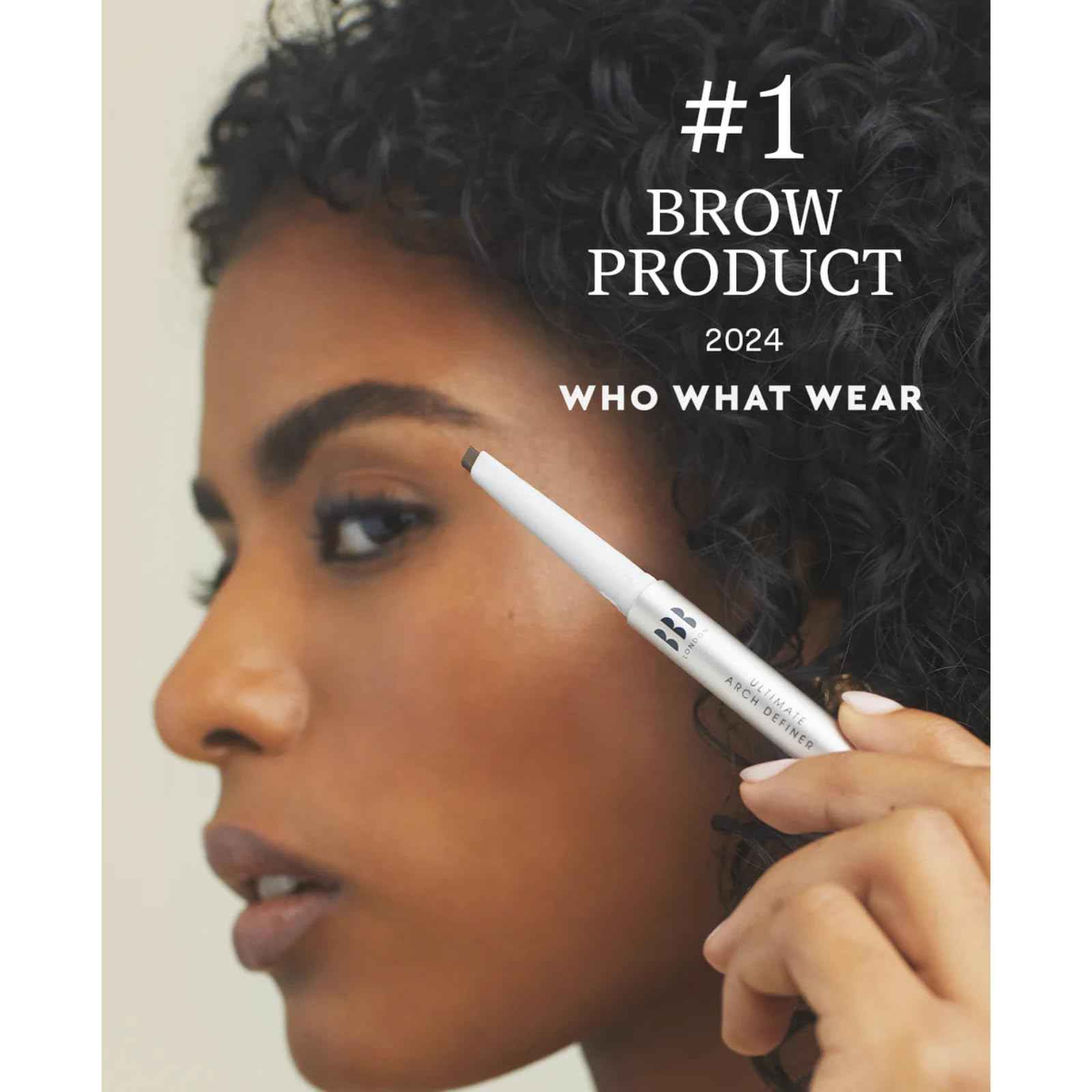 BBB London Ultimate Brow Arch Definer Triangular Eyebrow Pencil with Kabuki Brush | Award Winning, Smudge-Proof, Sweat-Resistant Brow Shaper for Natural, Defined, Full Arches (Cardamom)