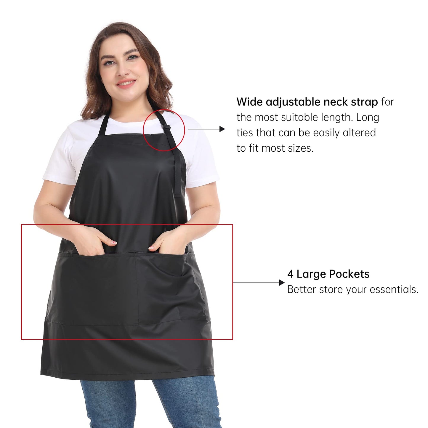 PERFEHAIR Waterproof Hair Dyeing Apron with Pockets for Men & Women - Salon Hairdresser and Barber Protective Apron with PU Coating - Ideal for Haircuts, Styling, Coloring