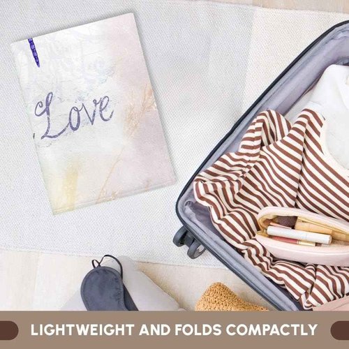 3D Rose Image of Purple Dragonfly with Word Love Hand Towel, 15" x 22", Multicolor