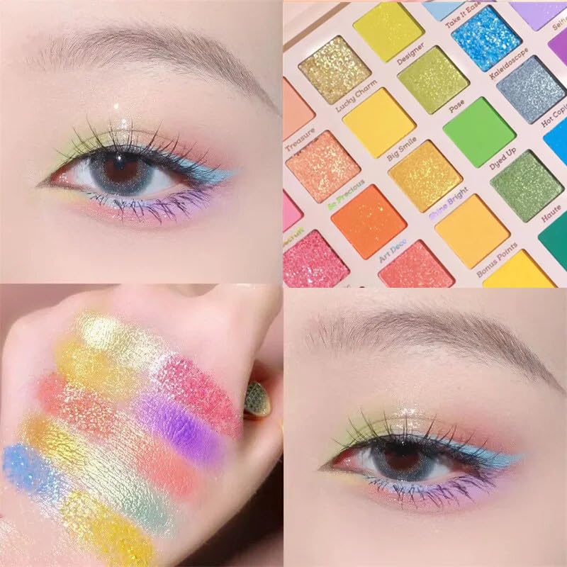Grospe 30 Color Rainbow Eyeshadow Palette - Waterproof