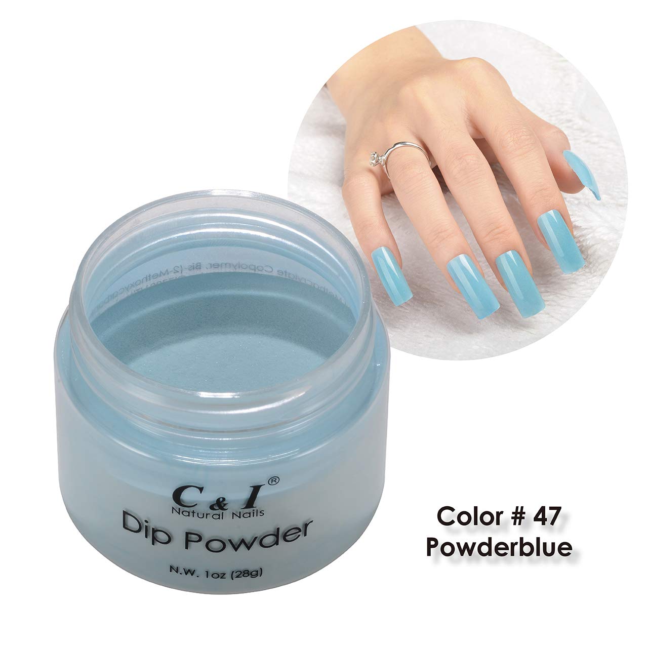 C & I Dipping Powder Color No.047 Powderblue Blue Color System