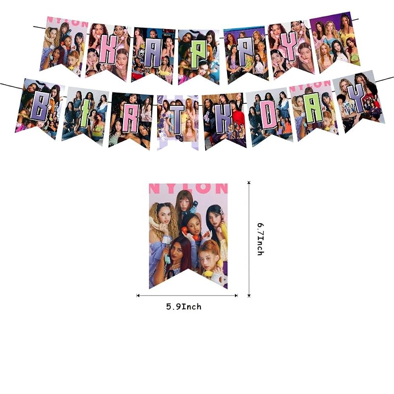 Katseye Birthday Party Decorations Set with Banner, Cake & Cupcake Toppers