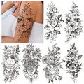 Cerlaza Temporary Tattoos for Women, Realistic Flower Sleeve Stickers