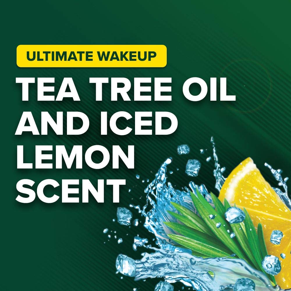 Irish Spring Ultimate Wake Up Tea Tree Face & Body Wash for Men, Moisturizing Body Wash Washes Away Bacteria - 18 Fluid Ounce, 4 Pack