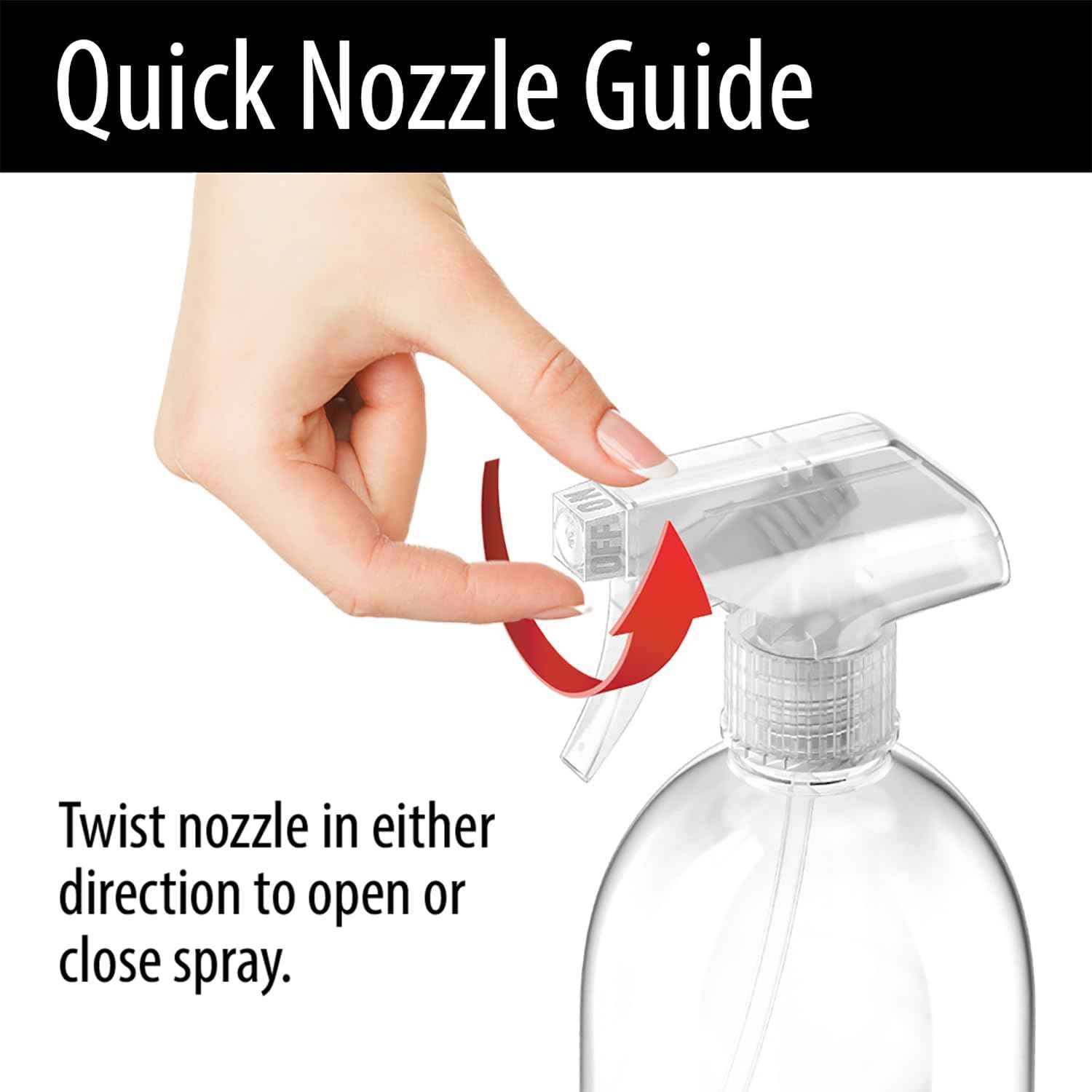 Bar5F Fine Mist Spray Bottle 16-Ounce Essential Oils, Gardening, Mild Cleaning Solutions, Pets, Plants, Cooking, Water Spray Bottle, Salon Hair Misting (1)