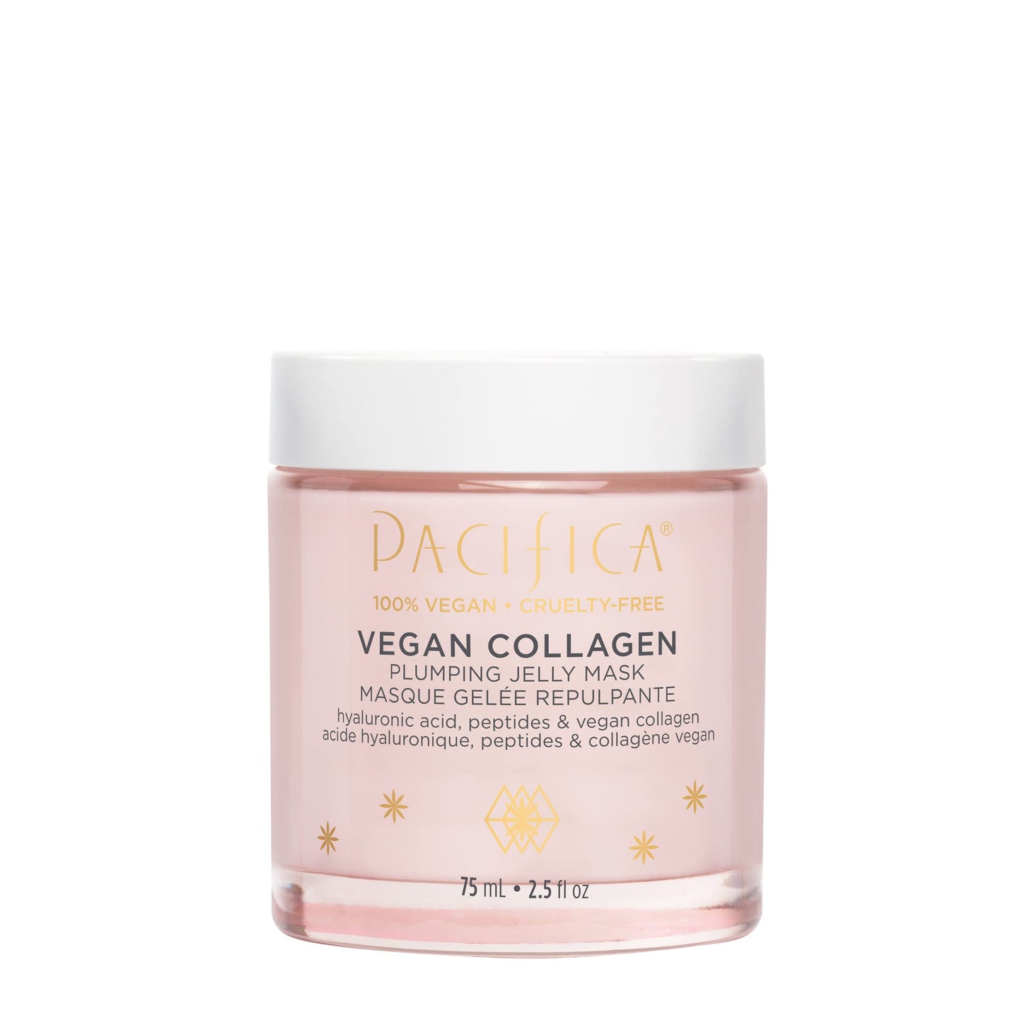 Pacifica Beauty Vegan Collagen Plumping Jelly Overnight Face Mask, Skincare, Peptide Moisturizer, Hyaluronic Acid, Squalane, Glass Skin, For All Skin Types, Vegan, 2.5 fl oz (1 Count)