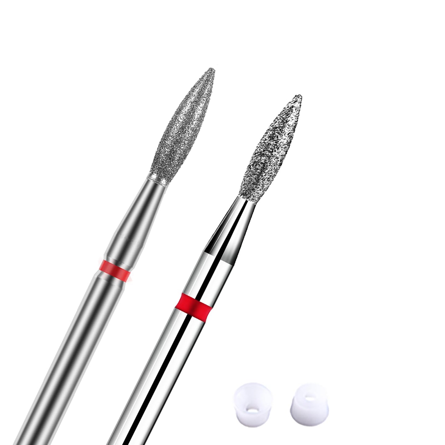 Acycoin2A 2pcs Cone Diamond E-File Nail Drill, Cuticle Cleaning Bit Electric Nail Art Grinding Burr for Nail Salon Manicure