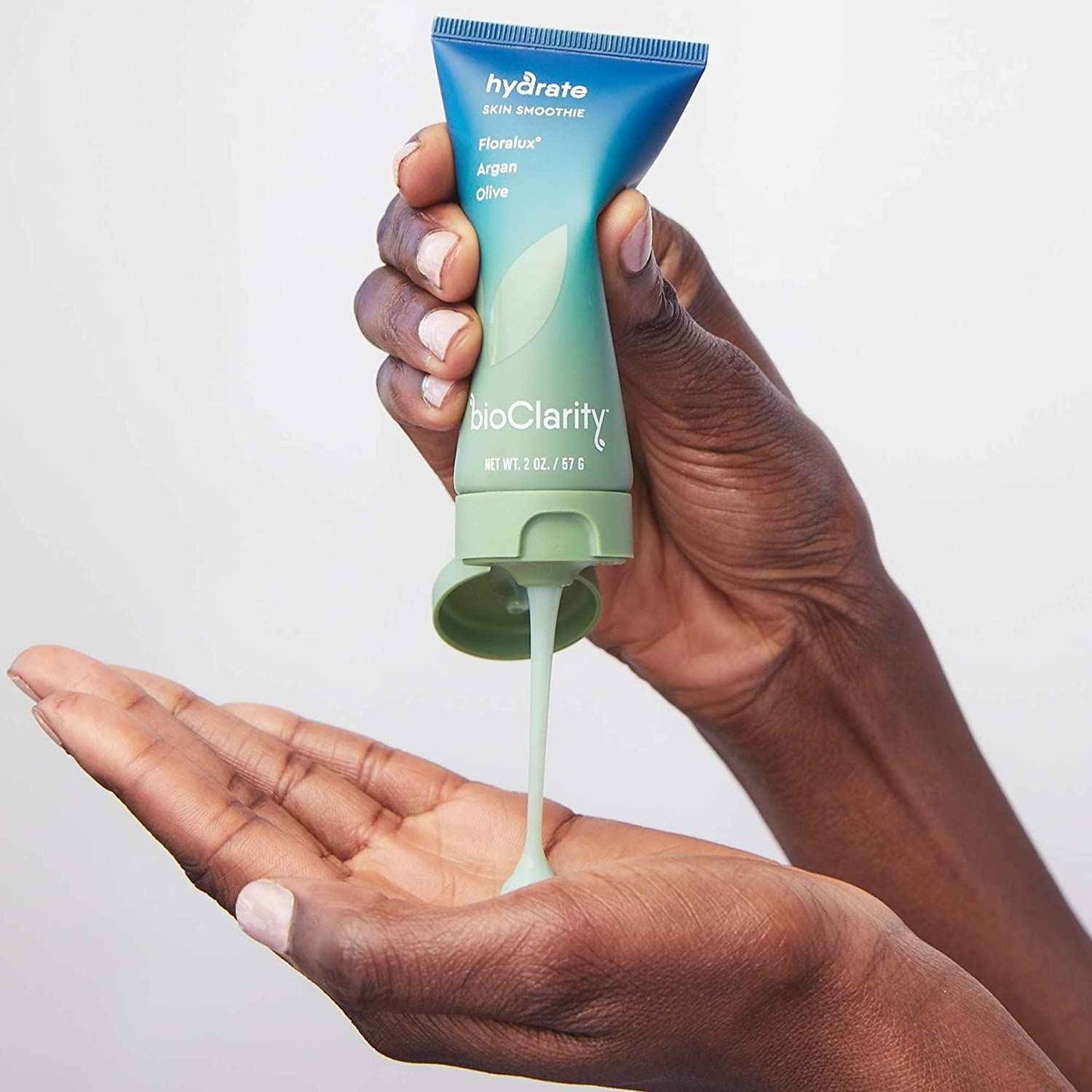 BioClarity Skin Smoothie Gel Moisturizer, 24-Hour Hydration for Normal & Oily Skin, Vegan Formula with Olive, Argan, Ceramide, 2 Fl Oz, Pack of 2