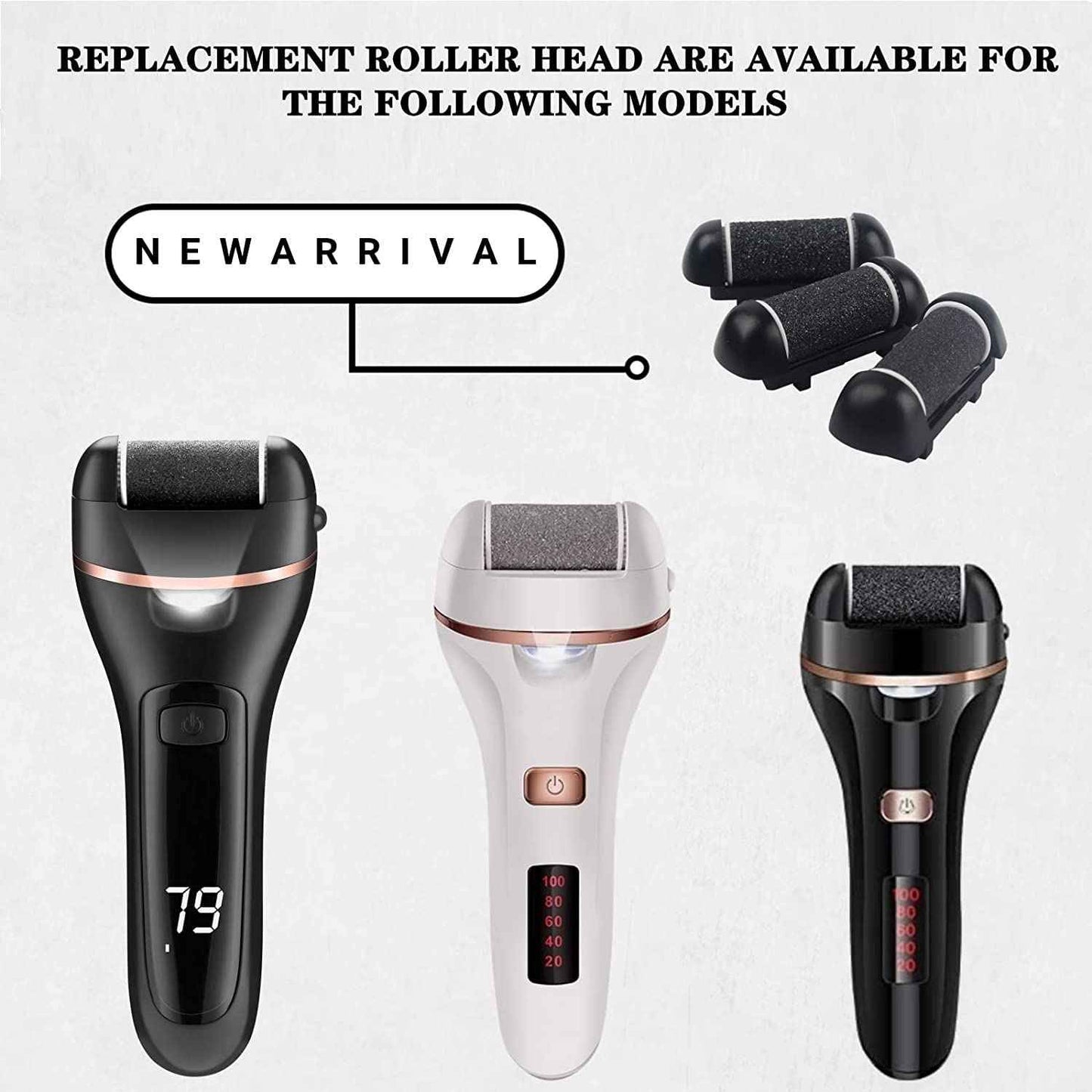 27 in 1 Electric Callus Remover for feet Professional Pedicure kit,Foot Care Tools,Pedicure Tools,Replace Roller Head for feet Refill Roller Extra