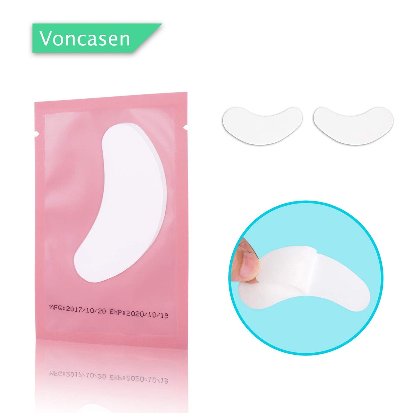 100 Pairs Set Under Eye Pads, Comfy and Cool Under Eye Patches Gel Pad for Eyelash Extensions Eye Mask Beauty Tool (Pink)