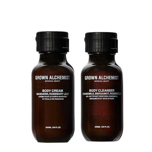 Grown Alchemist Body Cleanser and Body Cream DUO Travel Kit. (50ml each)