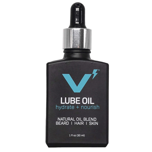 VOLT Lube Beard Oil - Natural Vegan Formula with Jojoba & Argan Oil, 1 Oz (30ml) Glass Bottle, Drift Scent