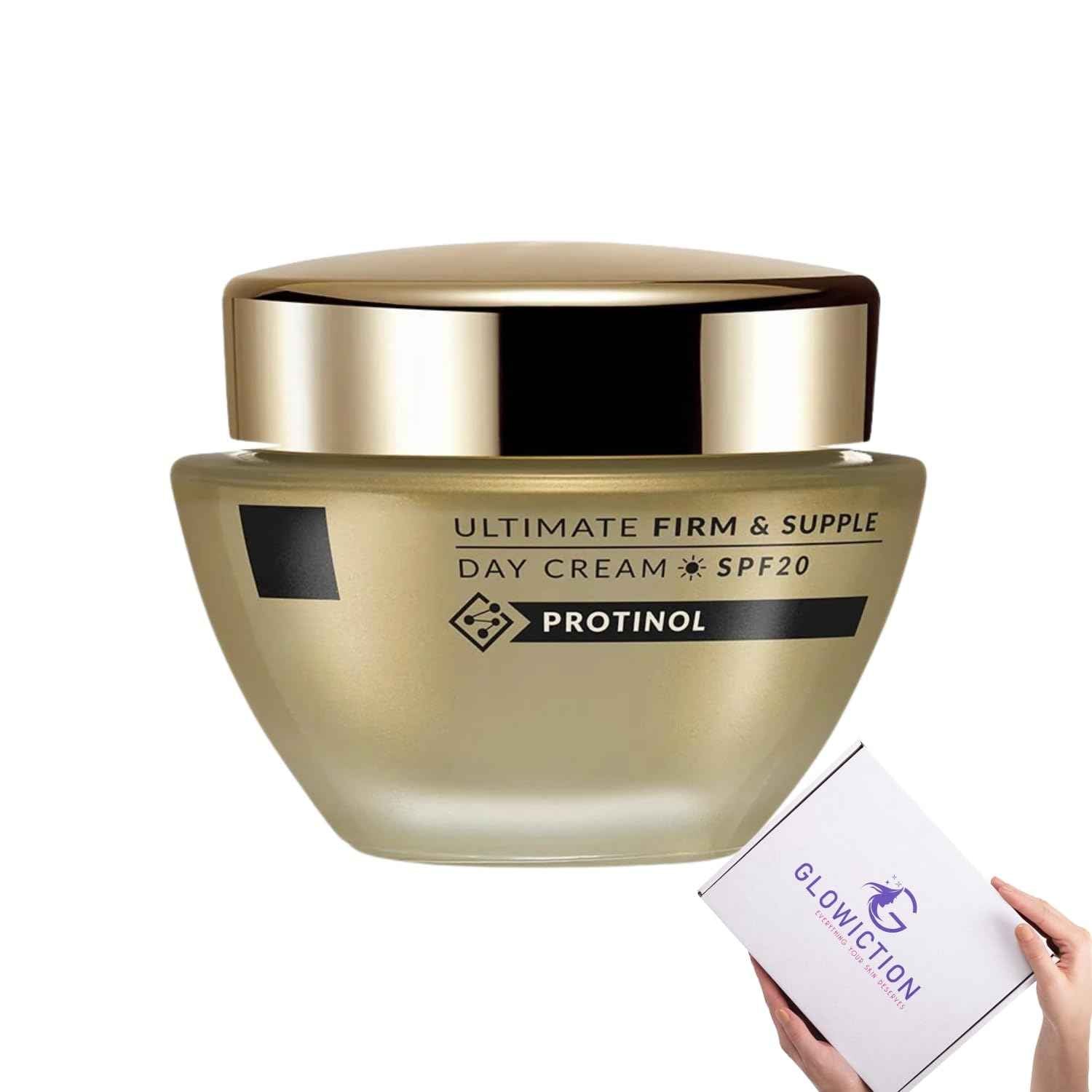 GLOWICTION Lifting Firming Day Cream SPF 25 | Anti-Aging Face Moisturizer for Wrinkles & Sagging Skin | Multi-Performance Formula for Volume & Elasticity — 1.7 oz