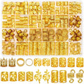 Lucomb 220 Pcs Gold Hair Jewelry for Braids & Dreadlocks