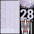 White AB 30000 Pcs Resin Rhinestones with Tweezers & 3x B7000 Glue for DIY Crafts Shoes Nails