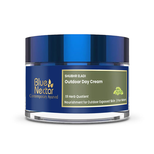 Blue Nectar Brightening Day Cream for Men Daily Use with SPF 30 | Sunscreen for Oily Skin & Dry Skin, Natural Skin Brightening Cream with Eladi(19 Herbs, 1.7 Oz)