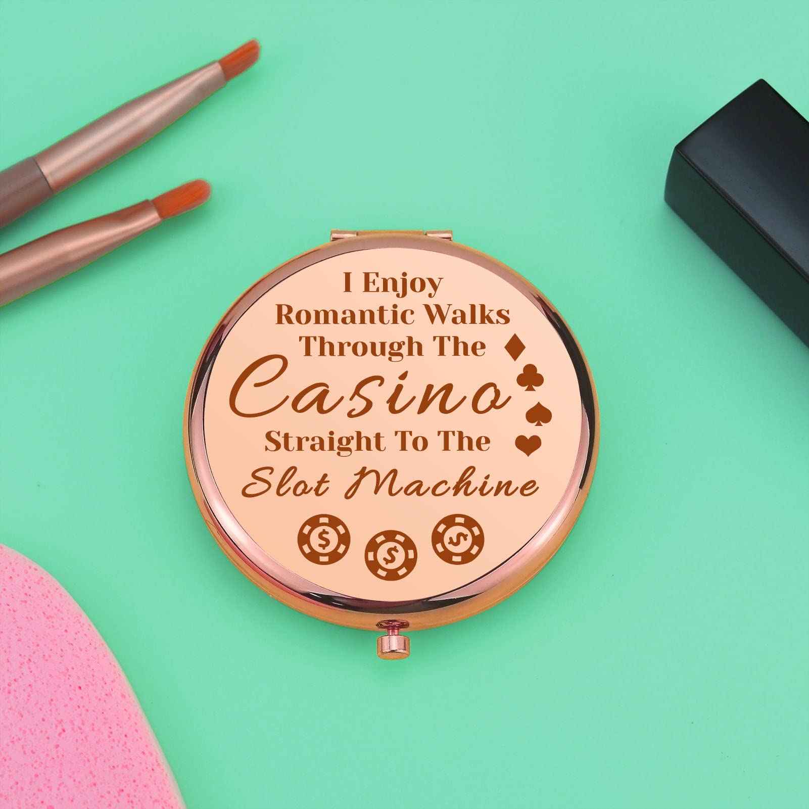 Gambler Gift Casino Lover Gift for Women Compact Makeup Mirror Birthday Gift for Gambler Retirement Gifts for Women Folding Makeup Mirror for Friend Grandma Birthday Graduation Gifts