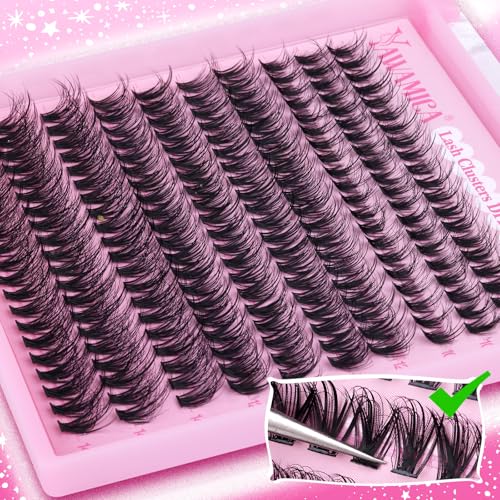 Yawamica Wispy Lash Clusters 10-14mm CC Curl 40D DIY Extensions