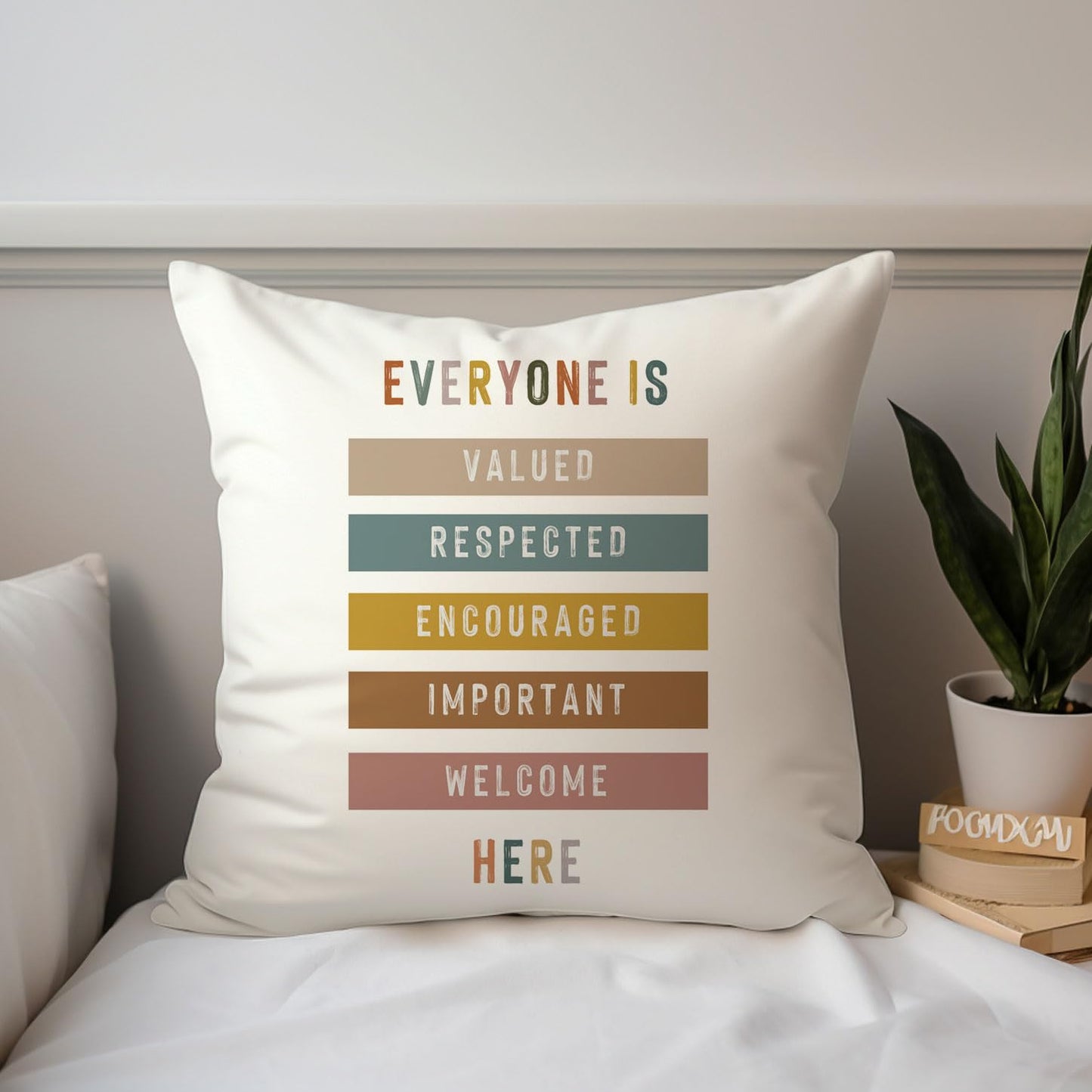 Everyone Is Welcome Pillow Covers, Boho Classroom Decor, All Are Welcome, Classroom Decor, Classroom Quotes, Playroom Decor, Child Throw Pillow Cover Everyone is Valued