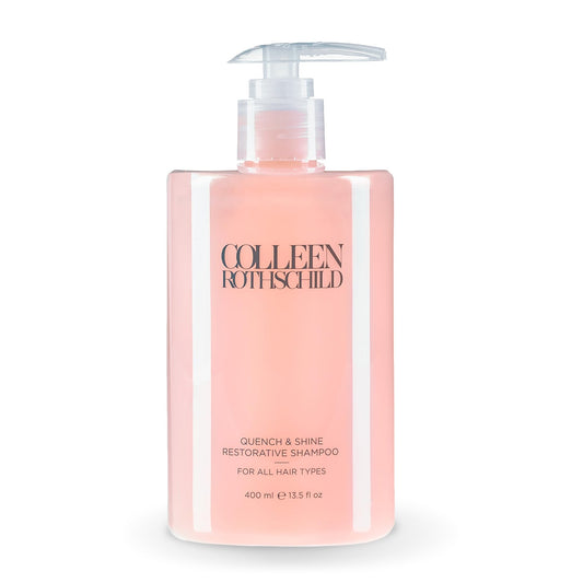COLLEEN ROTHSCHILD Quench & Shine Restorative Shampoo | Cleanses & Replenishes Moisture For All Hair Types | Softens, Smooths & Adds Shine | Color-Safe Formula (13.5 fl oz)