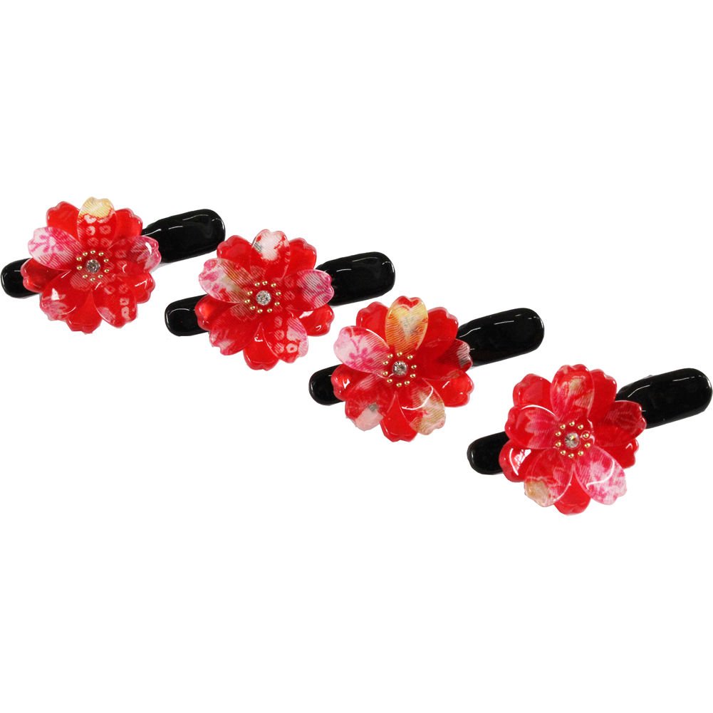 Sakura Design Japanese Mini Hair Clip (Red)