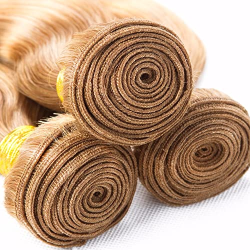 MavKuvx Highlight Blonde Hair Extensions 24-28 Inch Brazilian Virgin Human Hair Bundles