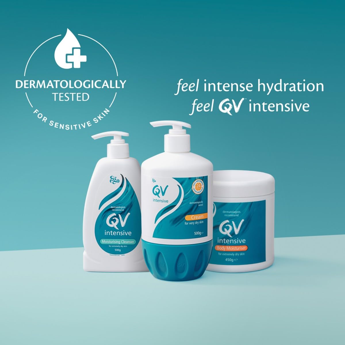 Qv Intensive Body Moisturiser for Extremely Dry Skin (Made in Australia) (450g)