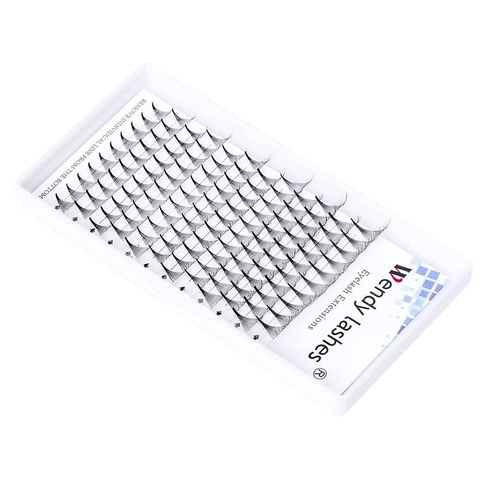 Volume Lash Extensions 10D 12D Premade Fans Eyelash Extensions 0.07mm Thickness 14-20mm Mixed C/D Curl Short Stem Premade Volume Eyelash Extensions Pointed Base Fans