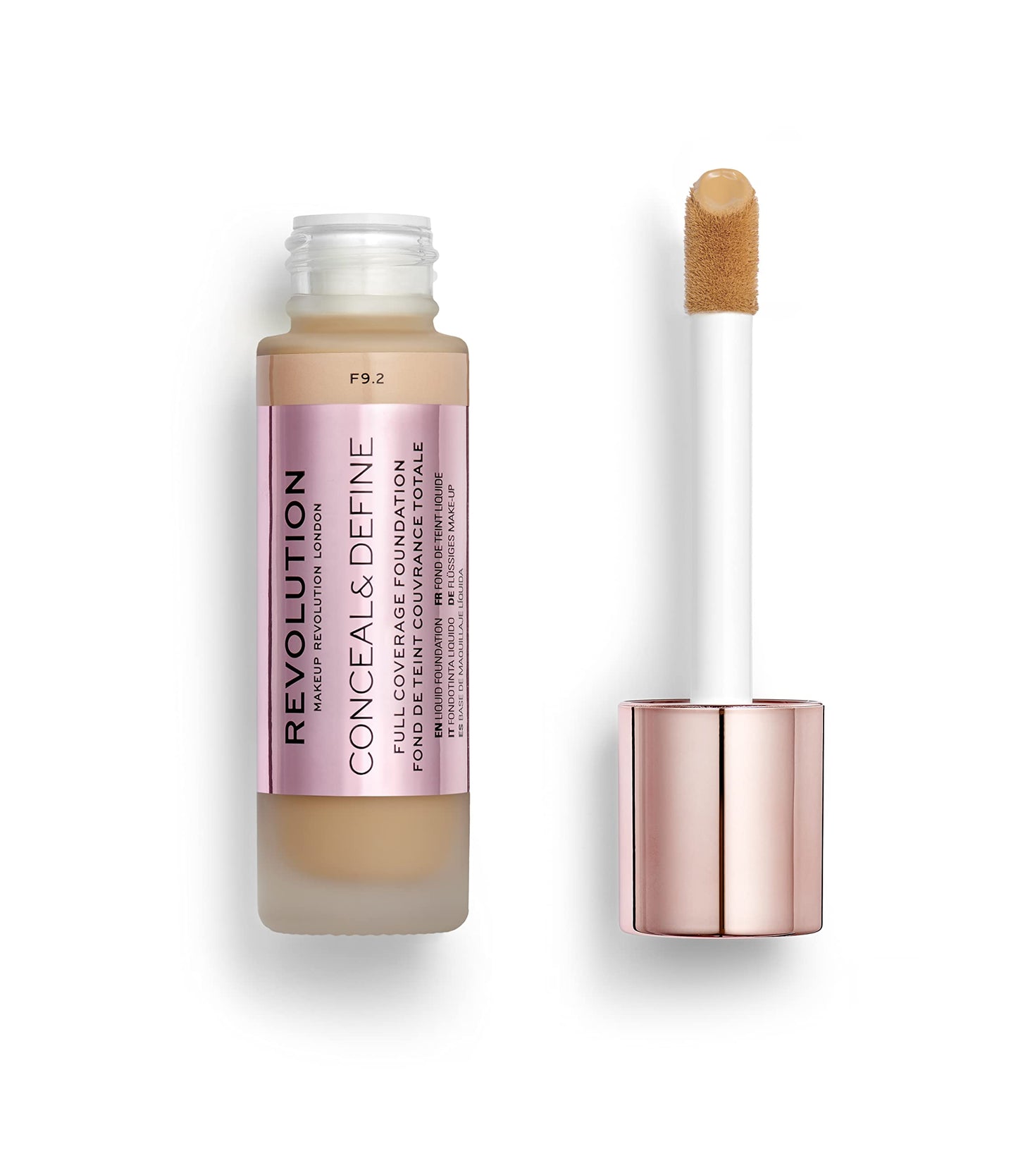 Makeup Revolution Conceal and Define Concealer, Full Coverage & Matte Finish, C4.5 for Fair/Light Skin Tones, Vegan & Cruelty-Free, 0.7 Fl Oz