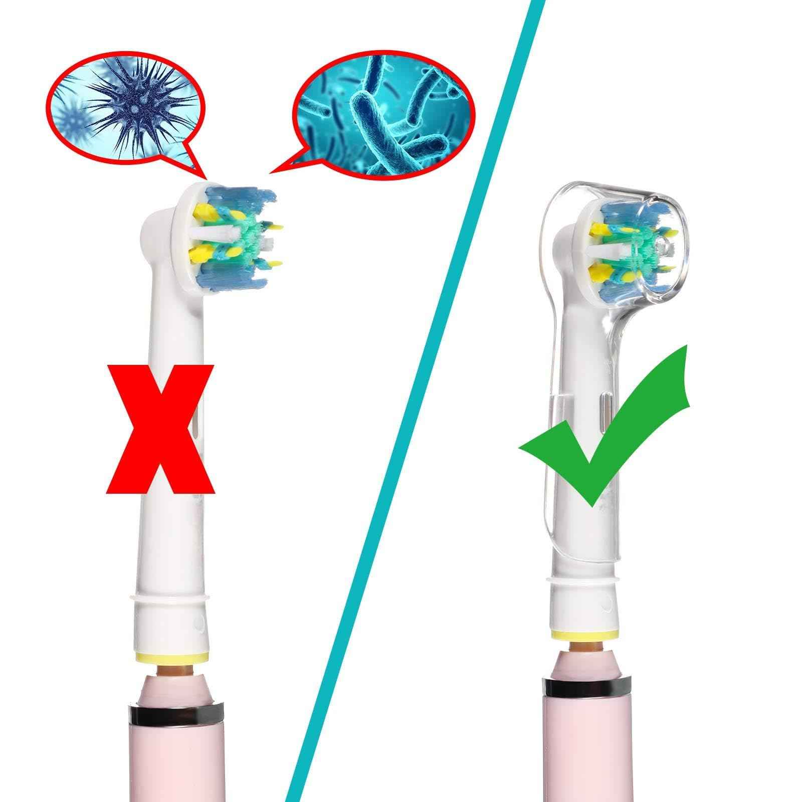 Patelai Electric Toothbrush Cover Caps Reusable Replacement Brush Heads Cover Caps to Keep Dust Away Convenient for Travel Camping Family and More Sanitary(12 Pieces)