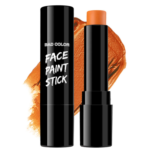 BADCOLOR Orange Face Body Paint Stick, Cream Blendable Eye Black Full Body Paint Makeup for Halloween SFX Makeup Cosplay Joker Zombie Vampire Costume Parties